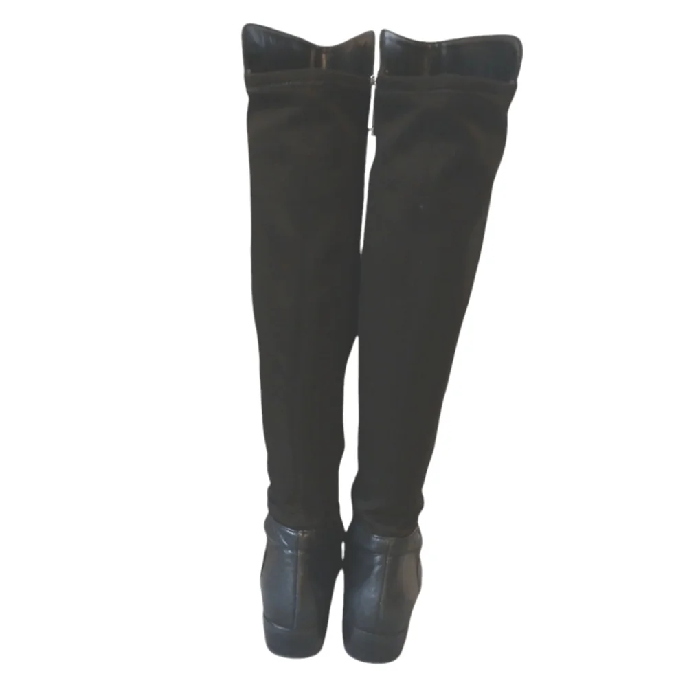 Michael Kors Bromley Black Riding Boots Women’s Knee High Leather Boots …